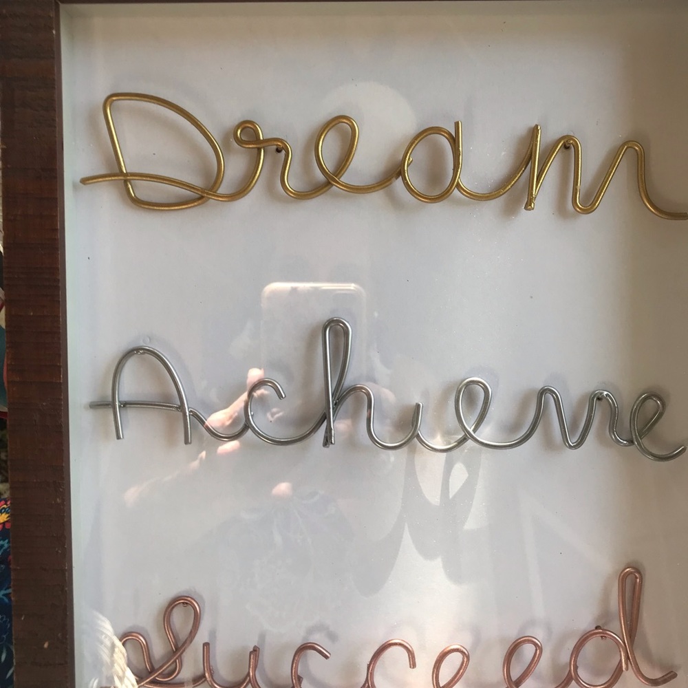 Very unique framed motivational words done with heavy wiring. - Picture 3 of 4